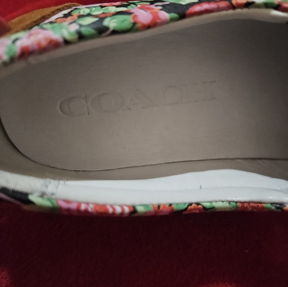 Coach Women Slip-on Leather Shoes-Size 7-Multi Color Animal & Floral Print - Picture 5 of 9
